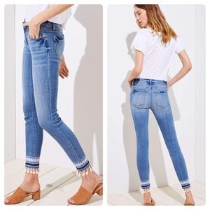 Loft jeans with tassels